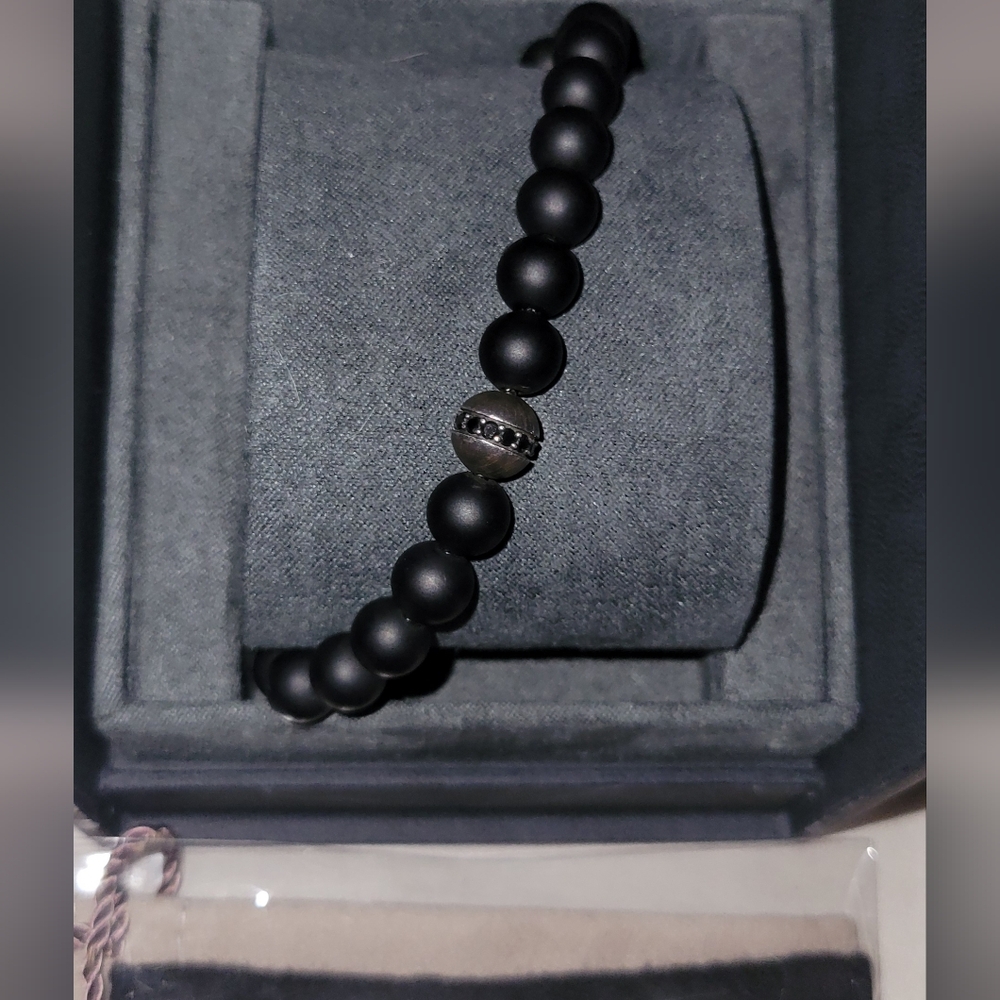David Yurman Spiritual Beads Bracelet w/ Pave Black Diamonds
